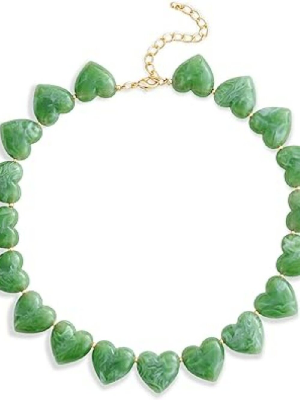 NEW‎ Jade Acrylic Heart Choker Necklace Punk Chunky Necklace Trendy Statement